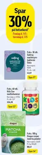 Føtex Spar 30% på helsekost tilbud
