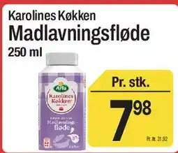ABC Lavpris Karolines Køkken Madlavningsfløde tilbud