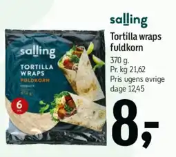 Føtex Tortilla wraps fuldkorn tilbud