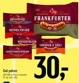 Føtex Gel pølser tilbud