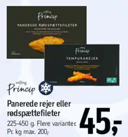 Føtex Panerede rejer eller rødspættefileter tilbud