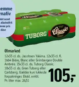 Føtex Ølmarked (Tuborg Classic m.fl.) tilbud