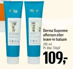 Føtex Derma Supreme aftersun eller leave-in balsam tilbud