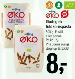 Føtex Økologisk fuldkornspasta tilbud