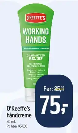 Føtex O'Keeffe's Working Hands (handcreme) tilbud