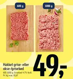 Føtex Hakket gris- eller oksekød tilbud