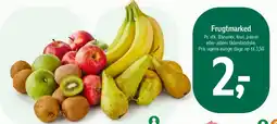 Føtex Frugtmarked (bananer, pærer, æbler, kiwi) tilbud