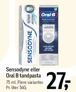 Føtex Sensodyne eller Oral-B tandpasta tilbud