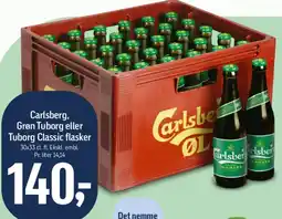 Føtex Carlsberg, Grøn Tuborg eller Tuborg Classic flasker tilbud