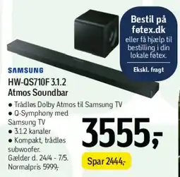 Føtex Samsung HW-QS710F 3.1.2 Atmos Soundbar tilbud