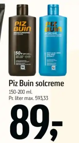 Føtex Piz Buin solcreme tilbud