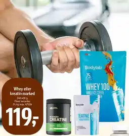 Føtex Bodylab WHEY 100 / kreatin tilbud