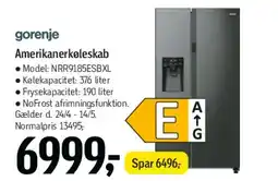 Føtex gorenje amerikansk køleskab tilbud