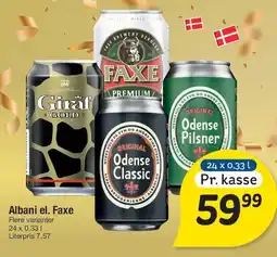 Fakta Tyskland Albani / Faxe øl (pr. kasse) tilbud
