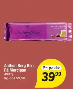 Fakta Tyskland Anthon Berg Ren Rå Marcipan tilbud