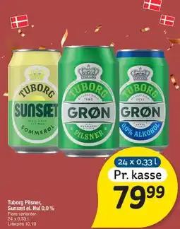 Fakta Tyskland Tuborg Pilsner / Sunset / Grøn tilbud