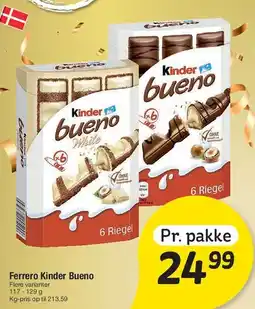 Fakta Tyskland Ferrero Kinder Bueno tilbud