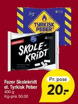 Fakta Tyskland Fazer Skolekridt / Tyrkisk Peber tilbud