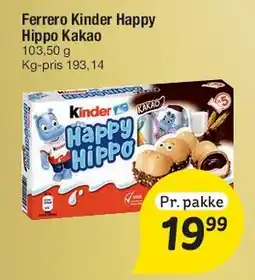 Fakta Tyskland Ferrero Kinder Happy Hippo Kakao tilbud
