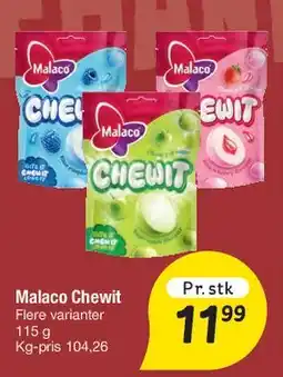 Fakta Tyskland Malaco Chewit tilbud