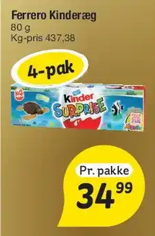 Fakta Tyskland Ferrero Kinderæg (4-pak) tilbud