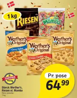 Fakta Tyskland Storck - Werther's / Riesen / Mamba tilbud