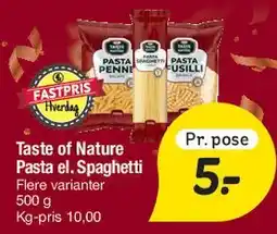 Fakta Tyskland Taste of Nature Pasta tilbud