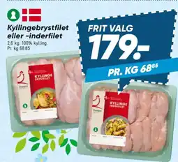Bilka Kyllingebrystfilet eller -inderfilet tilbud