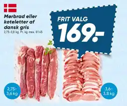 Bilka Mørbrad eller koteletter af dansk gris tilbud