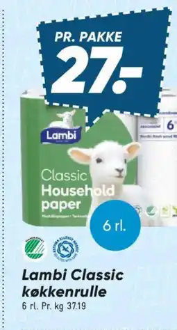 Bilka Lambi Classic køkkenrulle tilbud