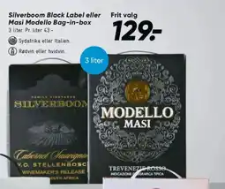 Bilka Silverboom Black Label eller Masi Modello Bag-in-box tilbud