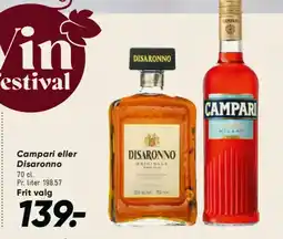 Bilka Campari eller Disaronno tilbud