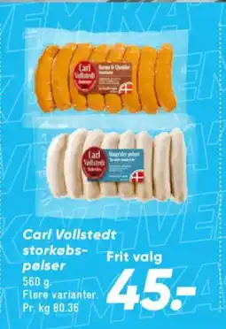 Bilka Carl Vollstedt storkøbs- pølser tilbud