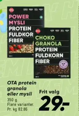Bilka OTA protein granola eller mysli tilbud