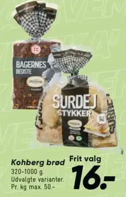 Bilka Kohberg brød tilbud
