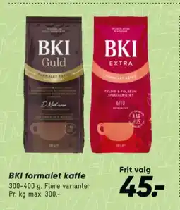 Bilka BKI formalet kaffe tilbud