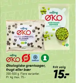 Bilka Salling Økologiske grøntsager, frugt eller bær tilbud