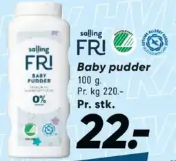 Bilka Salling Fri Baby pudder tilbud