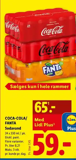 Lidl COCA-COLA/ FANTA Sodavand tilbud