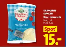 Lidl ARLA Karolines Køkken Revet mozzarella tilbud