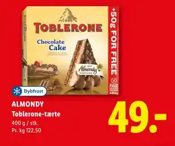 Lidl ALMONDY Toblerone-tærte tilbud