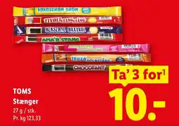 Lidl TOMS Stænger tilbud