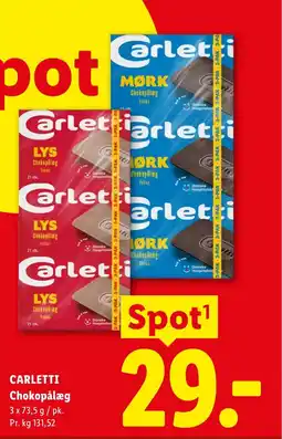 Lidl CARLETTI Chokopålæg tilbud