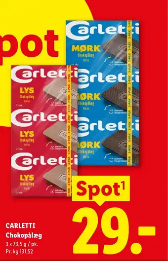 Lidl CARLETTI Chokopålæg tilbud