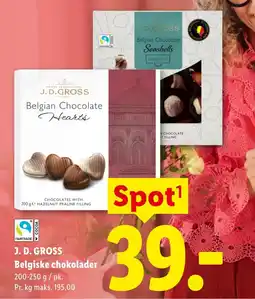 Lidl J. D. GROSS Belgiske chokolader tilbud