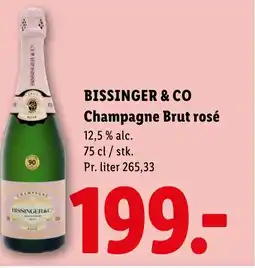 Lidl BISSINGER & CO Champagne Brut rosé tilbud