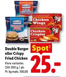 Lidl Double Burger eller Crispy Fried Chicken tilbud