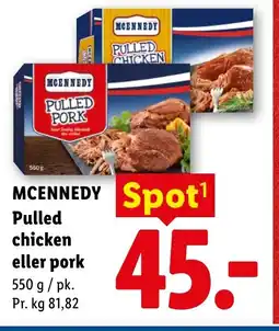 Lidl MCENNEDY Pulled chicken eller pork tilbud