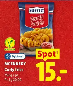 Lidl MCENNEDY Curly fries tilbud