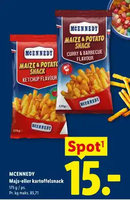 Lidl MCENNEDY Majs-eller kartoffelsnack tilbud
